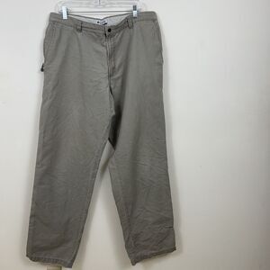 Columbia Sportswear Mens Pants Size 38x29 Taupe Cotton Twill Flat Front Light